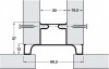 GOLA System D Profile Handle for Vertical Fixing Between Doors