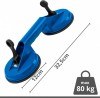 Double Rubber Suction Cup Glass Lifting Handle