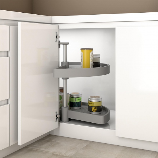 1/2 Circle Rotating Trays for Kitchen Cabinet Unit