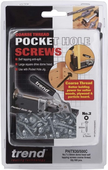 Pocket Hole Screw Coarse No.7/8 x 30mm