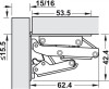 Swing Up Flap Hinge  Overlay Mounting Opening Angle 90