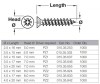 Hospa Screw Countersunk Head Fully Threaded Nickel Plated Steel