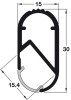 Aluminium Wardrobe  Rail Profile for LED Flexible Strip Lights Loox 5105