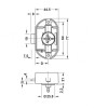 Push Button Lock with Push Button Locking Backset 25 mm