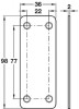 Connecting Joining Steel Plates Length 98 mm