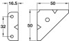 Corner Gusset Bracket 50 x 50 mm Steel