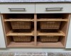 Kitchen Cabinet Wicker Basket with Front Handle