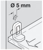 Glass Shelf Support Plug-in for Glass Shelves up to 6mm with Safety Catch