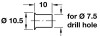 Sleeve Plug In for  7.5 mm Drill Hole