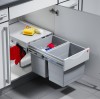 Space Saving Tandem Kitchen Pull Out Waste Bins