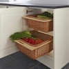 Wicker Kitchen Baskets 500 / 600 mm Width Cabinets With Runners & Handle