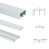 Wardrobe Sliding System Set for 2 Sliding Doors Sharp Profiles Thickness 16 mm with Soft Closing System PLACARD 81