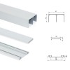 Wardrobe Sliding System Set for 2 Sliding Doors Deep Profiles Thickness 18 mm with Soft Closing System PLACARD 81