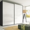 Emuca PLACARD 81 Wardrobe Sliding System Set for 2 Sliding Doors Deep Profiles Thickness 18 mm with Soft Closing System / Matte Anodized