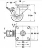 Swivel Single Wheel Castor  50mm Load Capacity 40kg