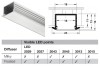 Aluminium Profiles 11 mm Depth for Recess Mounting Loox 1191