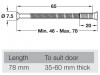 M4 Bolt and Sleeve for Handle Roses and Escutcheons