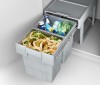 Pull Out Waste Bin for Hinged Door Cabinets 2x 16 Litres Space Saving, Ninka Easywaste