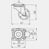 Swivel Furniture Wheels Caster 38 mm