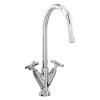 CDA Quarter Kitchen Sinks Turn Cross Handle Monobloc Tap - TC41CH