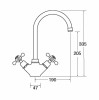 CDA Traditional Monobloc Tap - Chrome TT25CH