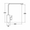 Contemporary square side single lever tap - TV9