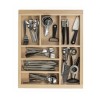 Adjustable Wood Cutlery Organizer for Kitchen Drawer Cabinet