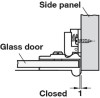 Glass Door Pivot Hinge 180 Sprung -  Black