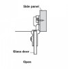 Glass Door Pivot Hinge 180 Sprung -  Black