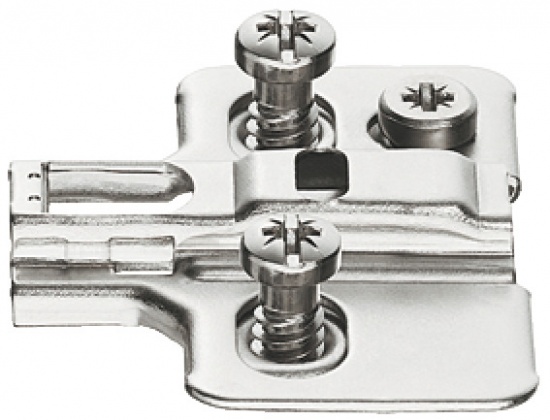 Hafele Cruciform Mounting Plate Two Part Plate Euro Screw Fixing