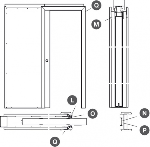 Slido 80 / 160-B Interior and Exterior Pocket Finishing Kit