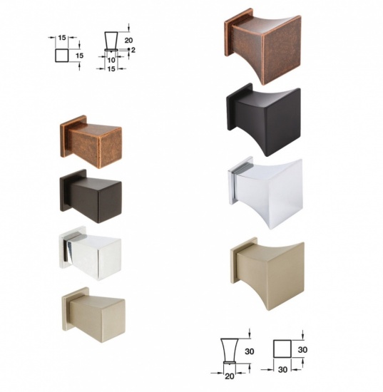 Knob Cabinet Door Drawer Handle with Backplate AUGUSTA