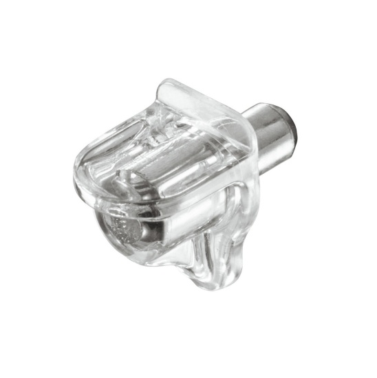 Shelf support for wood or glass, for plug fitting into drill hole  5 mm
