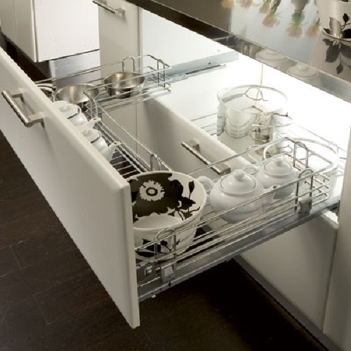 Undersink Pull Out Wire Basket Set for 800-1000 mm cabinet width