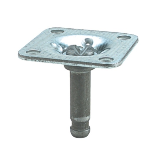 Pin for Castors, Ø 10 mm, with 38 mm Mounting Plate - solmer.co.uk