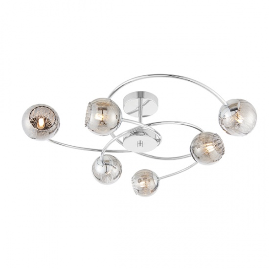 Endon Aerith 6 Lights Semi Flush Lamp