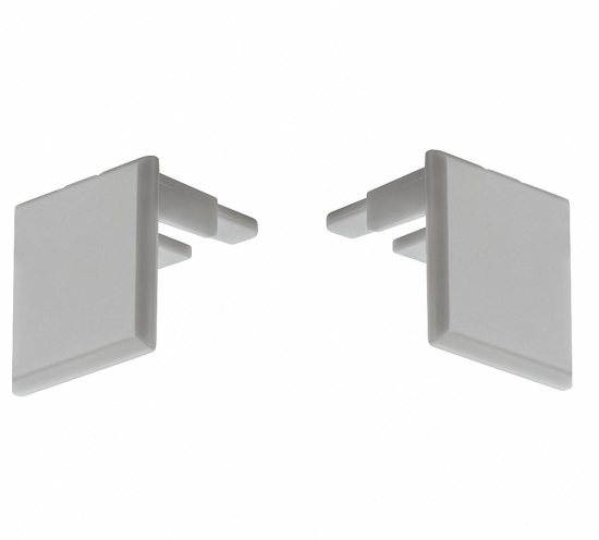 Paire D'embouts Pour Profilé Aluminium Loox 2195 LED Häfele - Supports De Montage Argentés