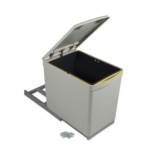 Recycling Bin for Bottom Fastening and Manual Extraction with 16L Container