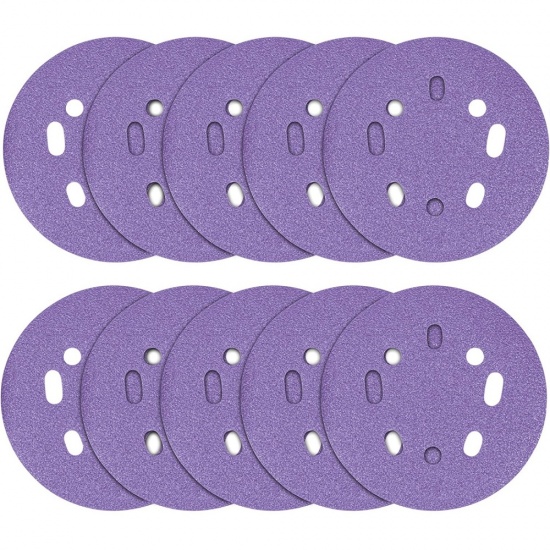 125mm Aluminium Oxide Random Orbital Sanding Disc Pack of 10pcs