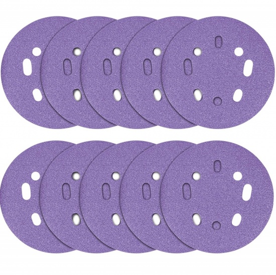 125mm Zirconium Random Orbital Sanding Disc Pack of 10pcs