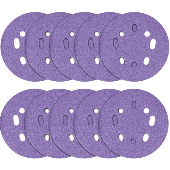 150mm Aluminium Oxide Random Orbital Sanding Disc Pack of 10pcs