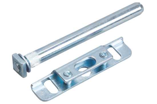 Shelf Support Vario Ø10x102mm Zinc Plated Steel Wall Mounting Plate