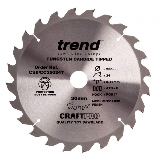Trend Craft Pro Professional Mitre Positive Hook Crosscutting Blades