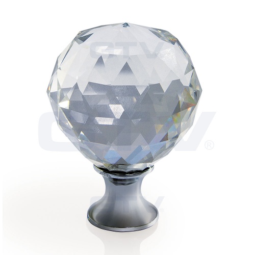 Diamond Crystal Glass Door Knob