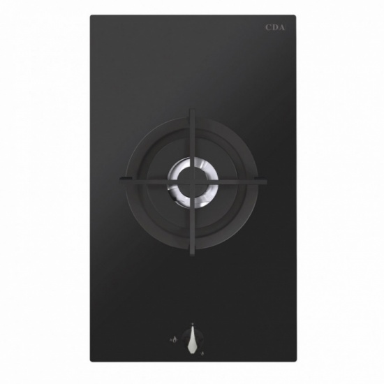CDA Domino Single Burner Gas on Glass Hob - HG3610BL