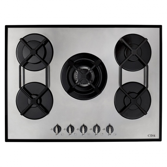 CDA Five Burner Gas On Glass Hob - HVG72