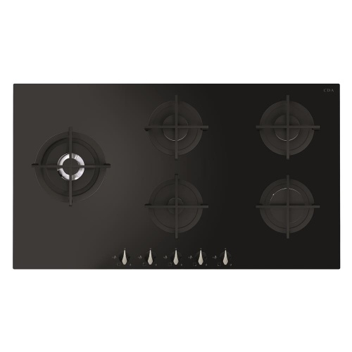 CDA Five Burner Gas on Glass Hob - HVG971BL