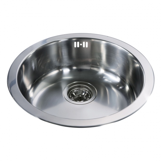 Round Single Bowl Sink Stainless Steel
