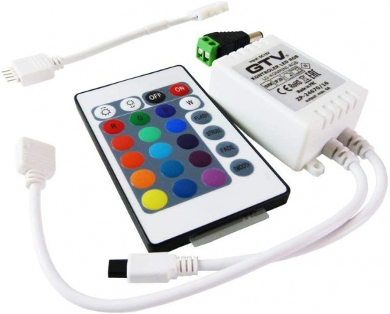 LED RGB IR Remote Controller 12V/72W