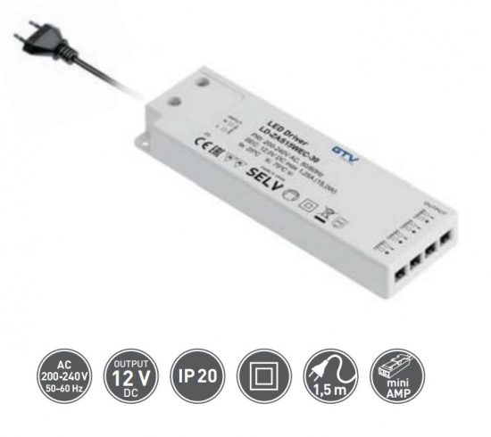 GTV 12V LED Power Supply EASY CLICK Driver